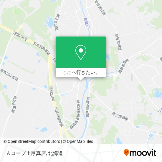 Ａコープ上厚真店地図