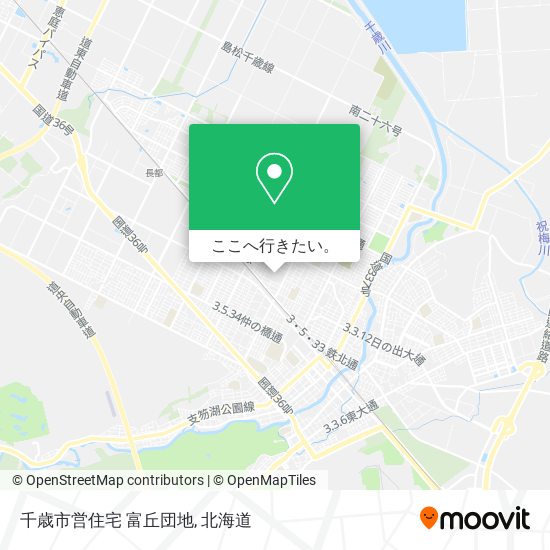 千歳市営住宅 富丘団地地図