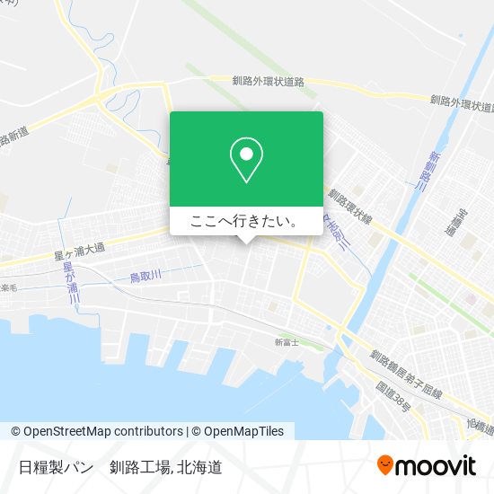日糧製パン　釧路工場地図