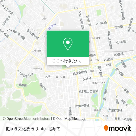 北海道文化放送 (Uhb)地図