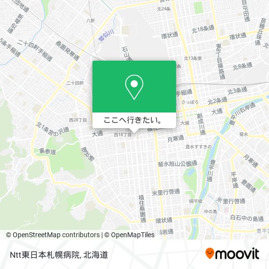 Ntt東日本札幌病院地図