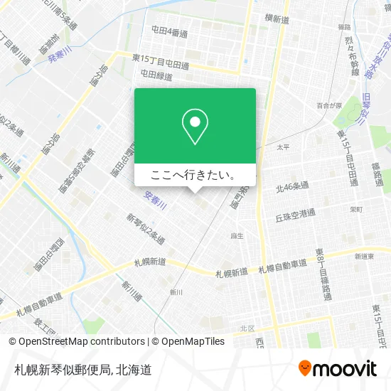 札幌新琴似郵便局地図