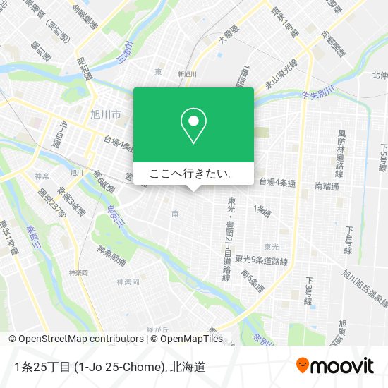 1条25丁目 (1-Jo 25-Chome)地図