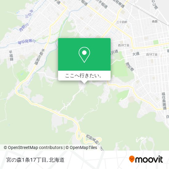 宮の森1条17丁目地図