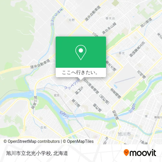 旭川市立北光小学校地図
