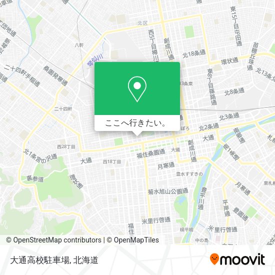 大通高校駐車場地図