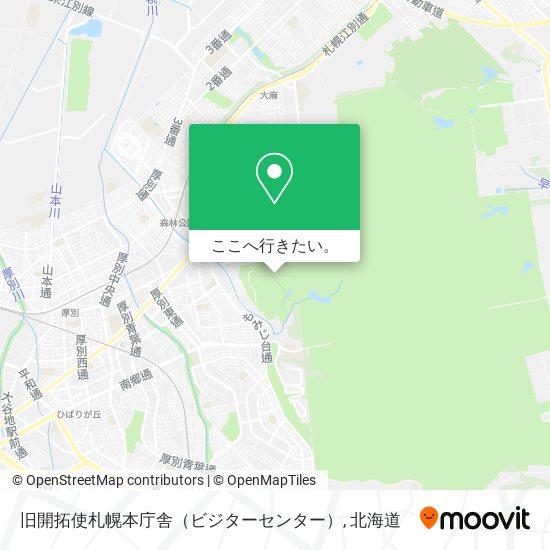 旧開拓使札幌本庁舎（ビジターセンター）地図