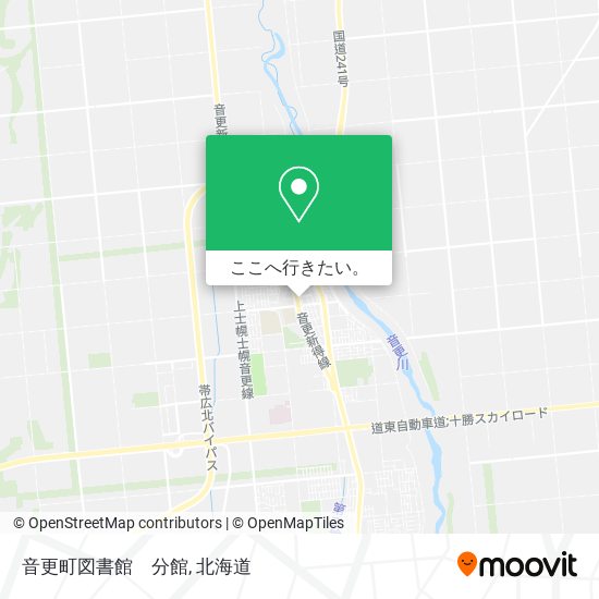 音更町図書館　分館地図