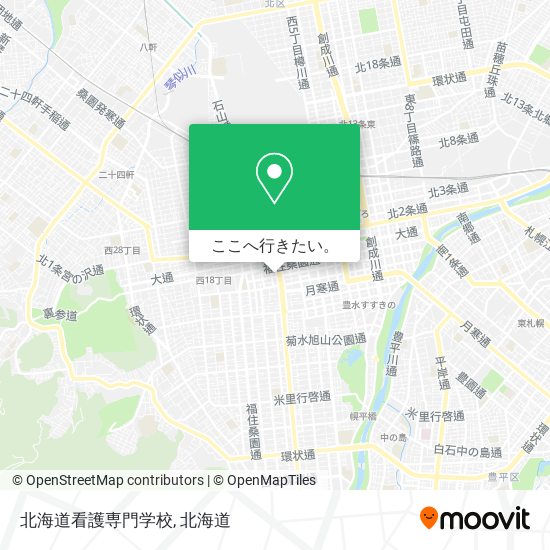 北海道看護専門学校地図