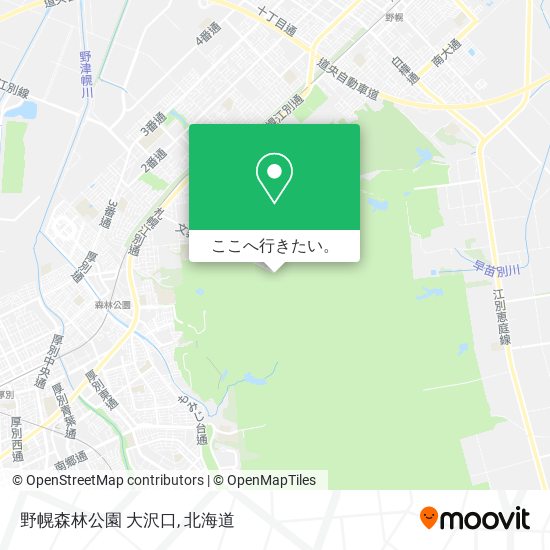 野幌森林公園 大沢口地図