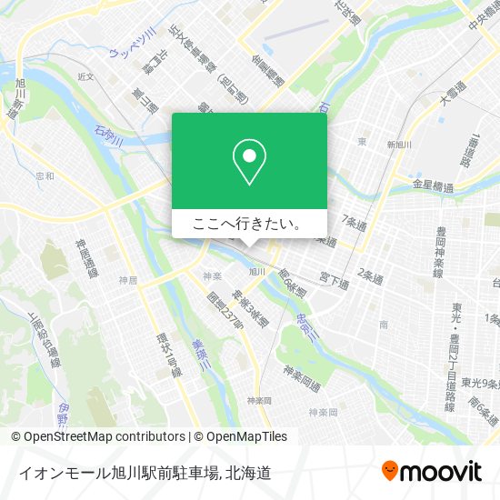 イオンモール旭川駅前駐車場地図