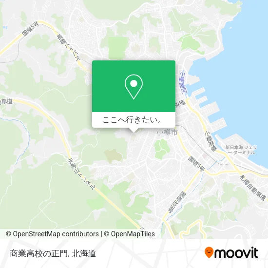 商業高校の正門地図