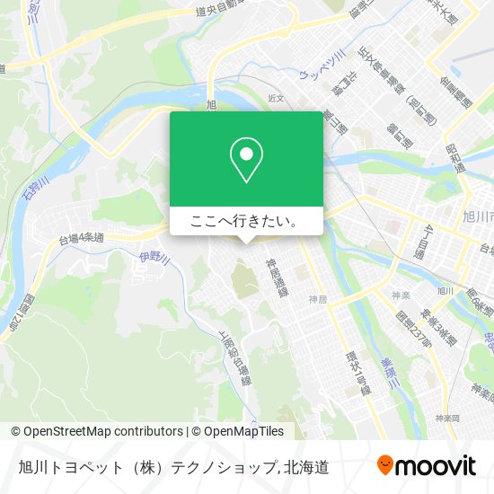 旭川トヨペット（株）テクノショップ地図