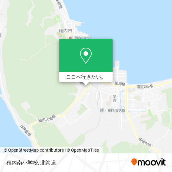 稚内南小学校地図