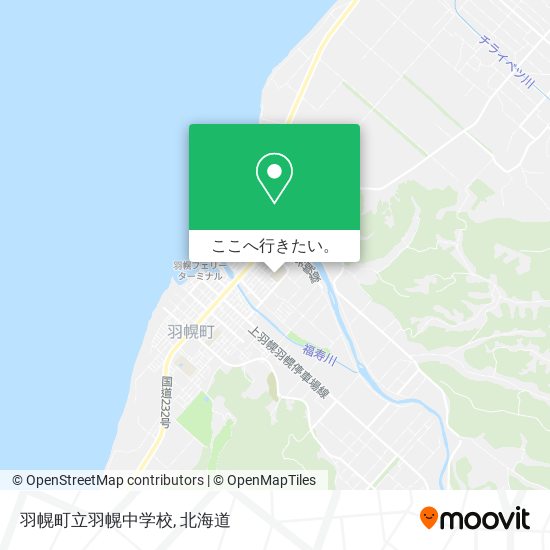 羽幌町立羽幌中学校地図