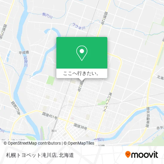 札幌トヨペット滝川店地図