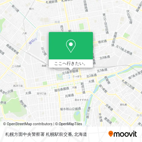 札幌方面中央警察署 札幌駅前交番地図