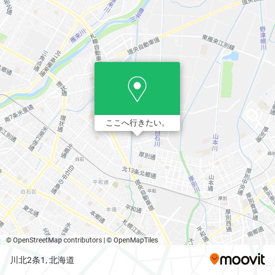 川北2条1地図