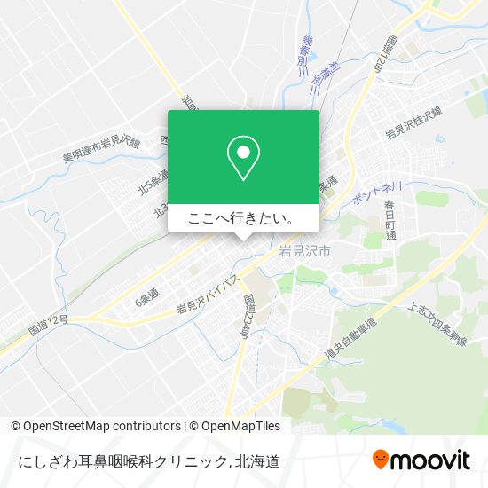 にしざわ耳鼻咽喉科クリニック地図