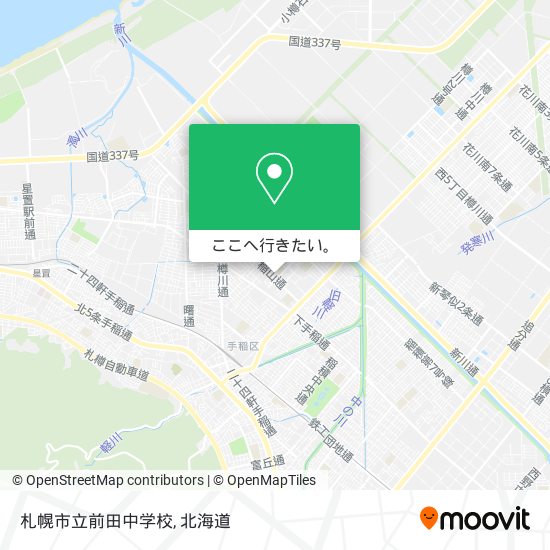 札幌市立前田中学校地図
