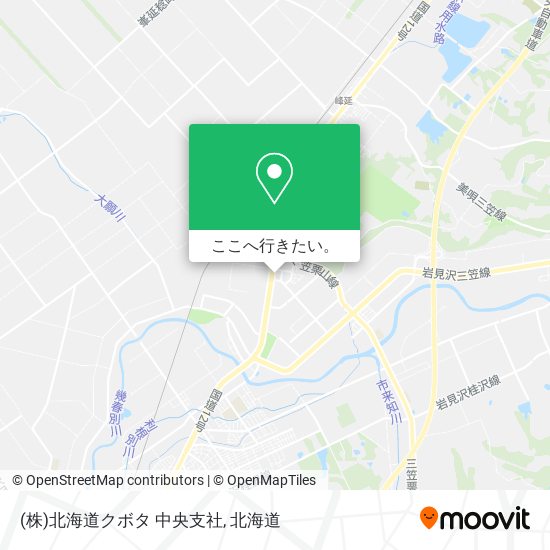 (株)北海道クボタ 中央支社地図