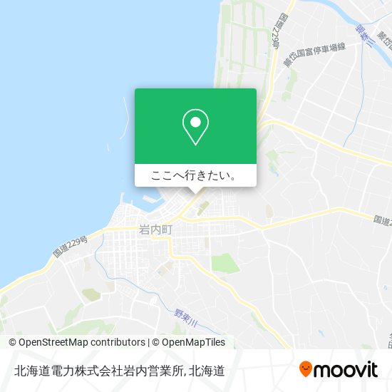 北海道電力株式会社岩内営業所地図