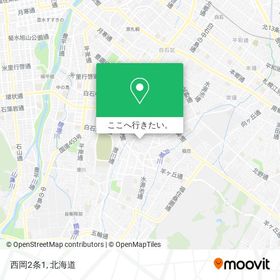 西岡2条1地図