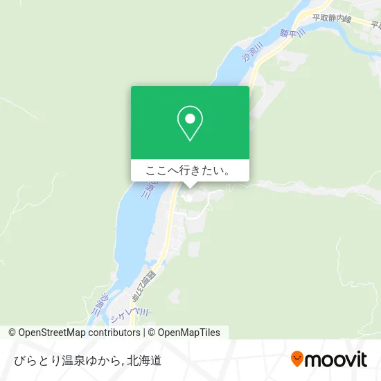びらとり温泉ゆから地図