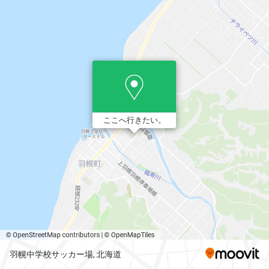 羽幌中学校サッカー場地図