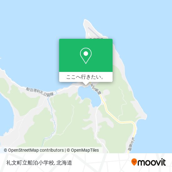 礼文町立船泊小学校地図