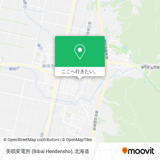 美唄変電所 (Bibai Hendensho)地図