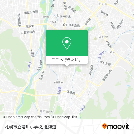 札幌市立澄川小学校地図