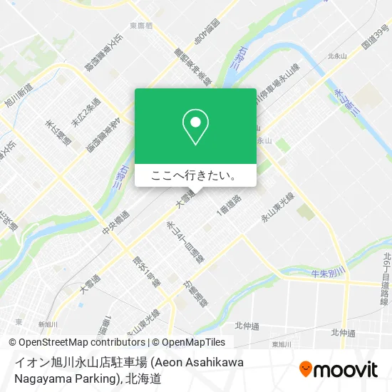 イオン旭川永山店駐車場 (Aeon Asahikawa Nagayama Parking)地図