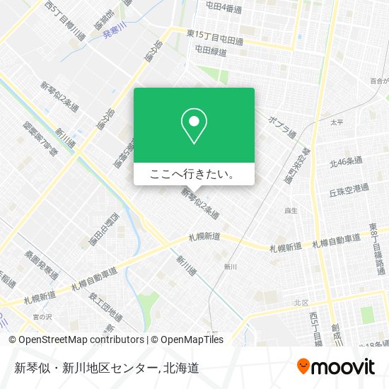 新琴似・新川地区センター地図