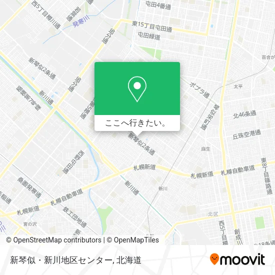 新琴似・新川地区センター地図