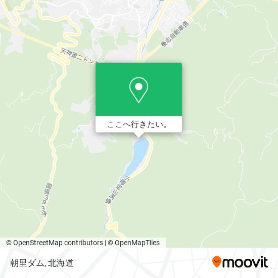 朝里ダム地図