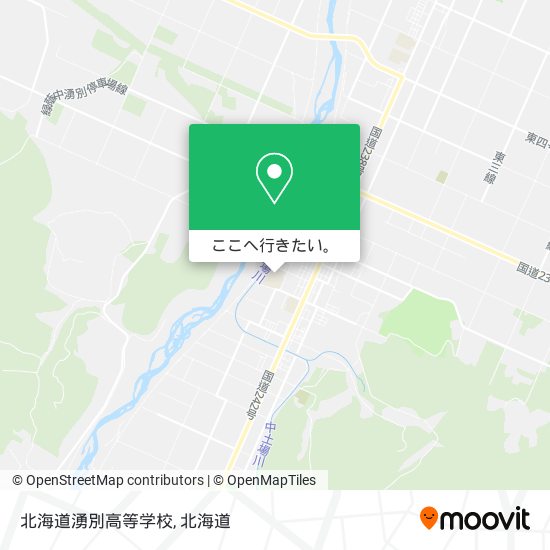 北海道湧別高等学校地図