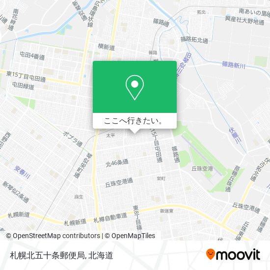 札幌北五十条郵便局地図