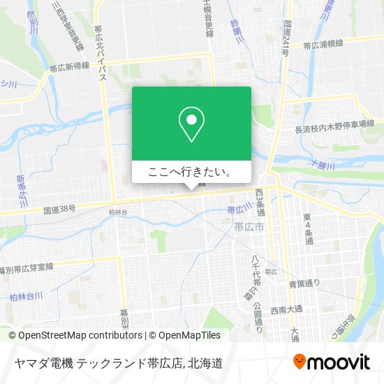 ヤマダ電機 テックランド帯広店地図