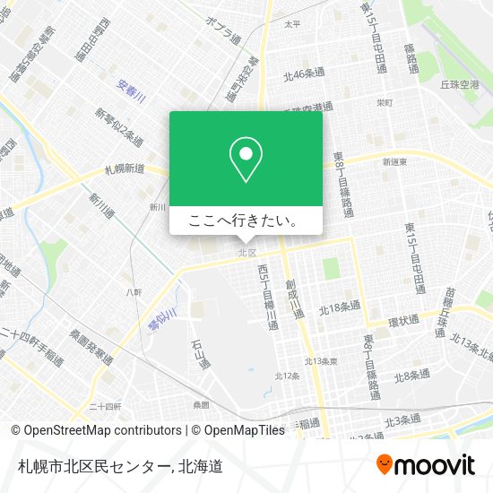 札幌市北区民センター地図