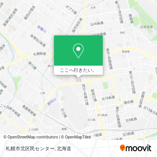 札幌市北区民センター地図