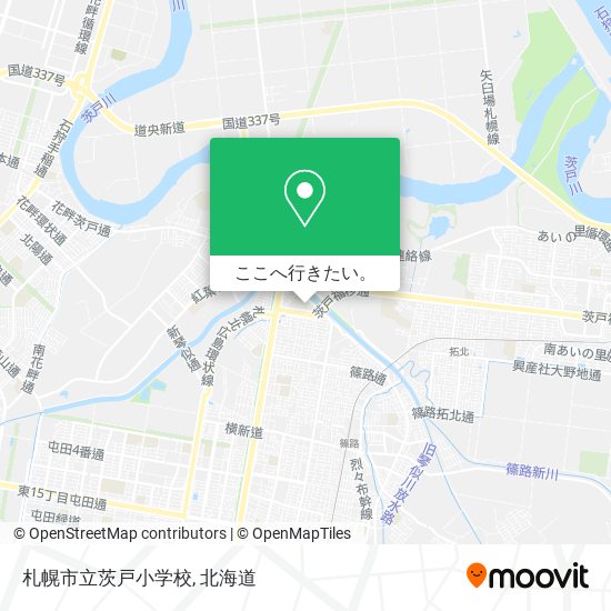 札幌市立茨戸小学校地図