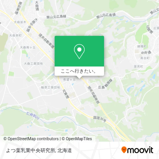 よつ葉乳業中央研究所地図