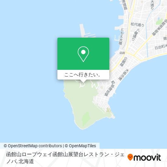 函館山ロープウェイ函館山展望台レストラン・ジェノバ地図