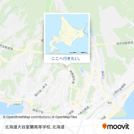 北海道大谷室蘭高等学校地図