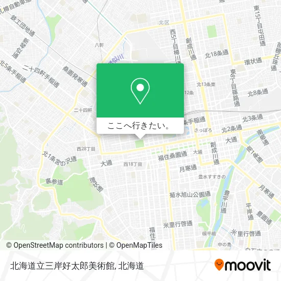北海道立三岸好太郎美術館地図