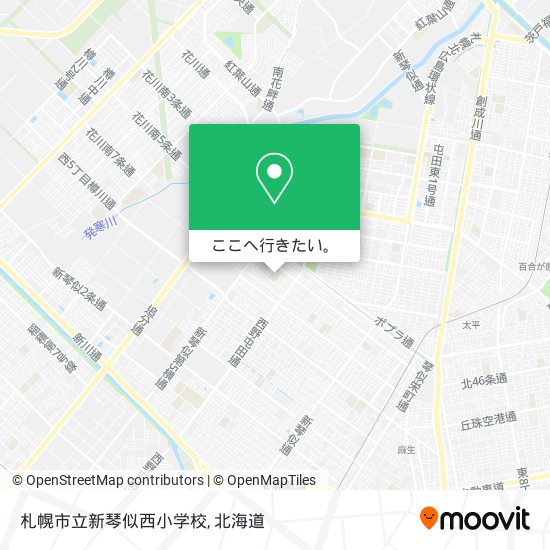 札幌市立新琴似西小学校地図