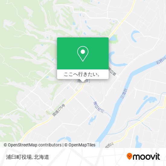 浦臼町役場地図