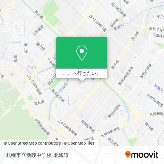 札幌市立新陵中学校地図
