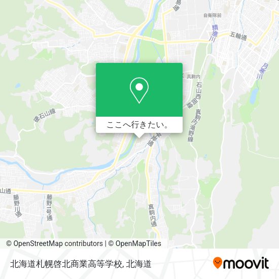 北海道札幌啓北商業高等学校地図